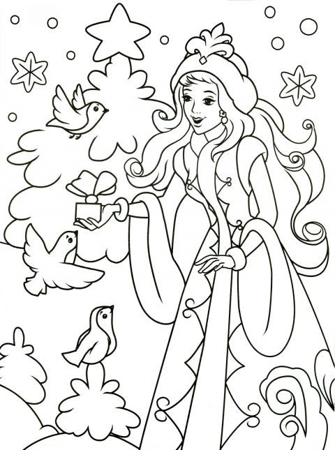 Розмальовка. Зима