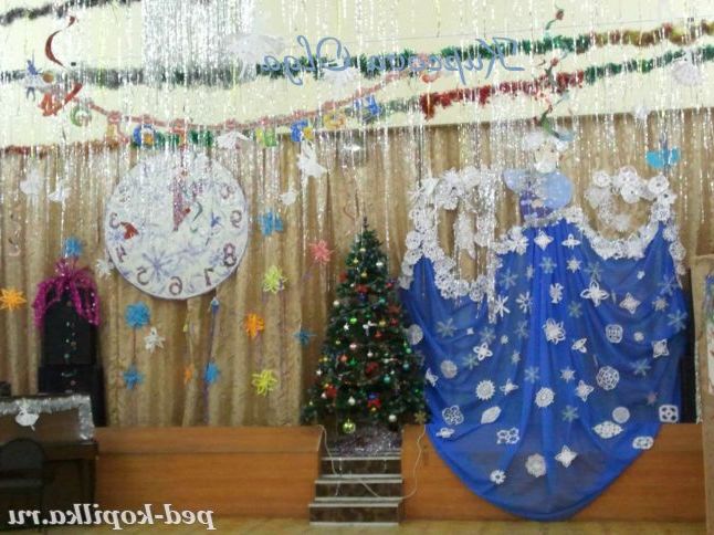 оформлення актового залу до новорічних свят