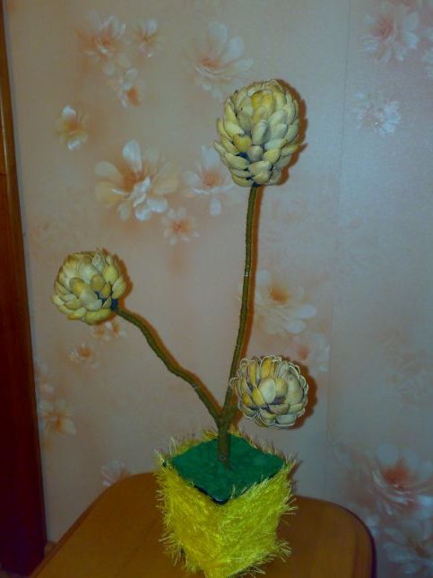 Дерева з атласних стрічок і горіхів своїми руками