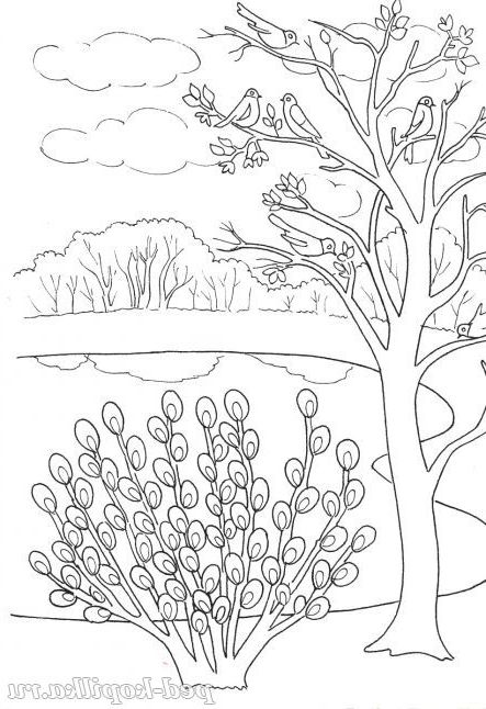 Розмальовка - Пори року - Весна