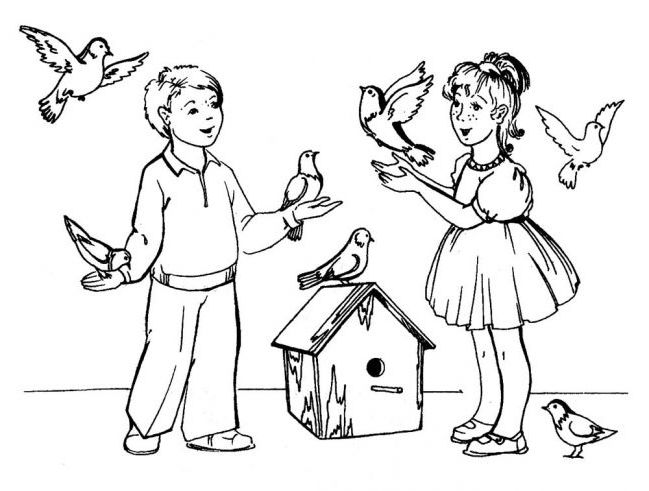Розмальовка. День птахів