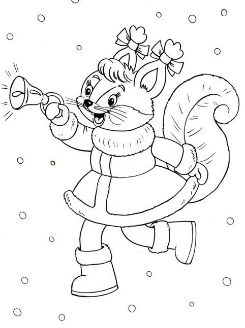 Новий рік. Розмальовки