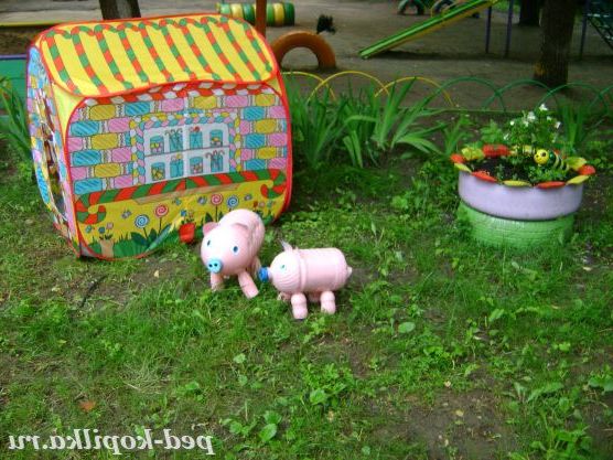 Свиня з поросям для оформлення ділянки дитячого саду