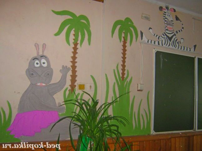 на стінах ЦНТТ гуляють персонажі з екзотичного острова Мадагаскар