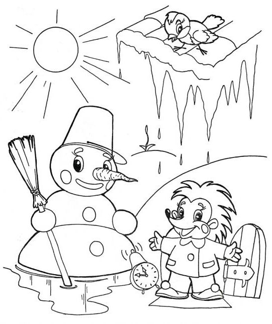 Розфарбування по темі Весна