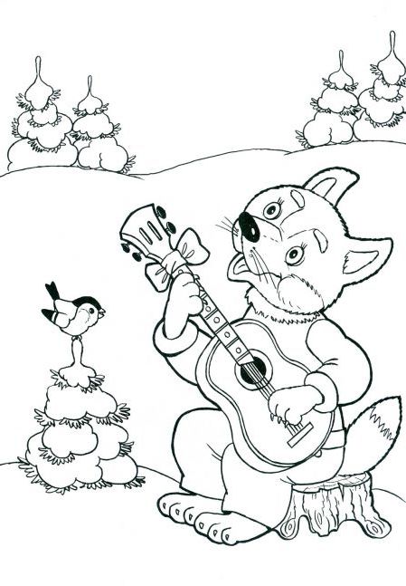 Розмальовка. Новий рік у лісі