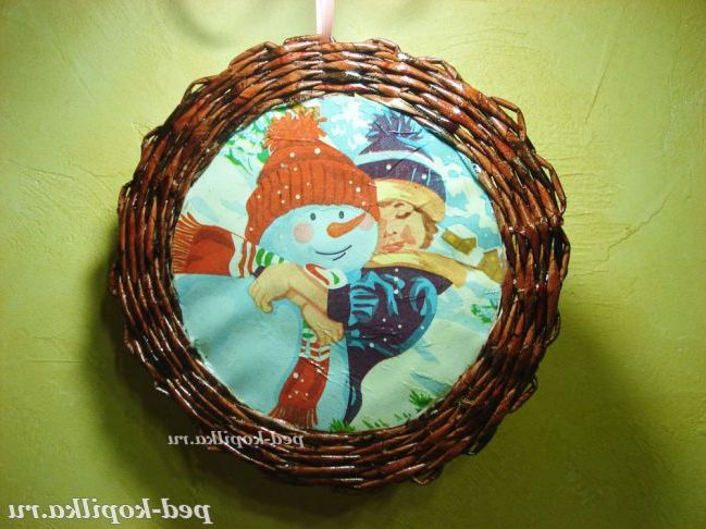 Зимовий панно своїми руками