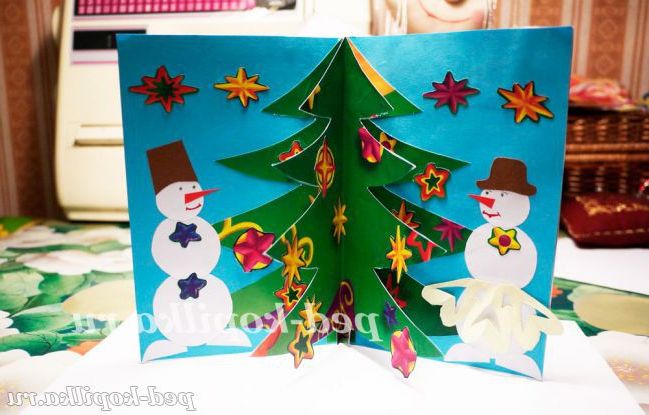 Об'ємна аплікація по темі Зима