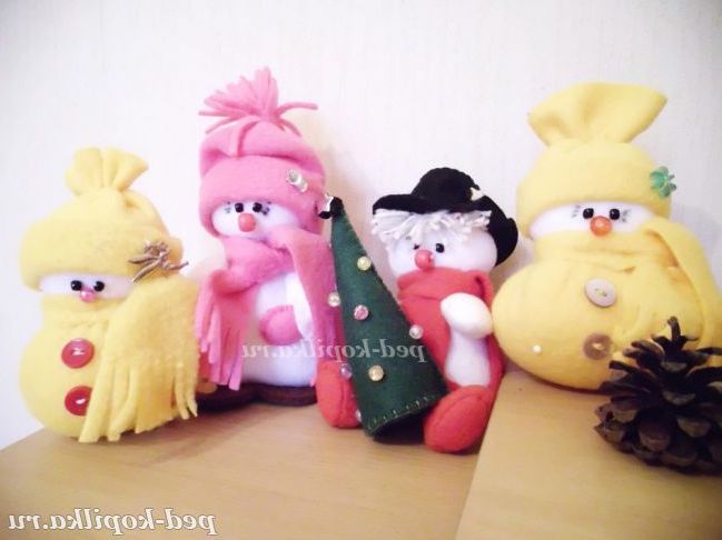 Сніговики з флісу своїми руками