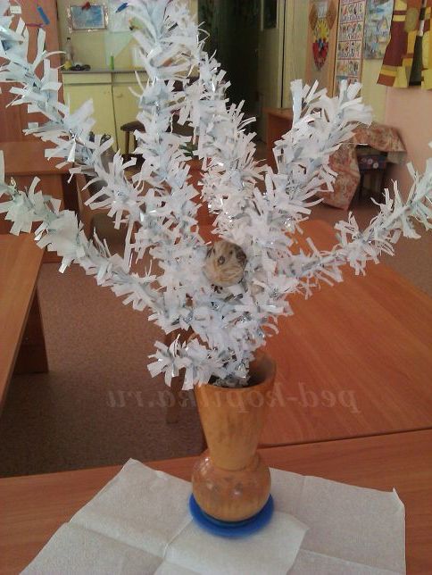 Снігові гілки своїми руками