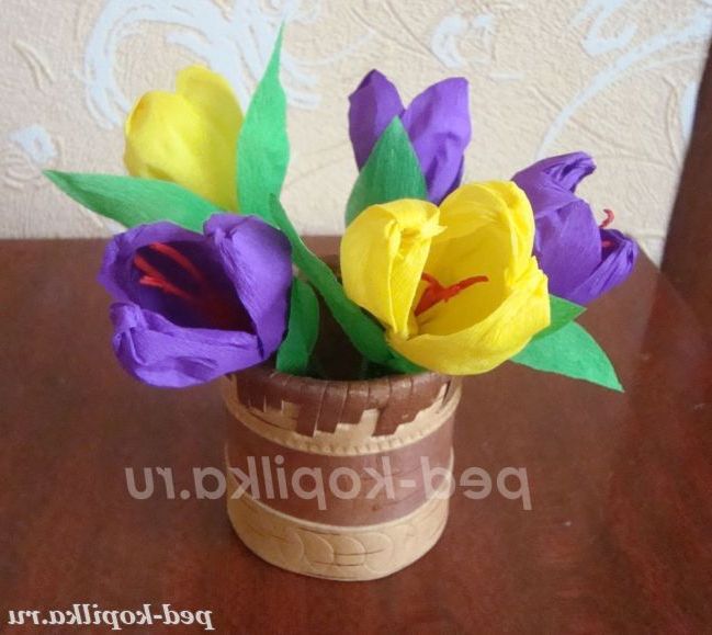 Букет крокусів своїми руками