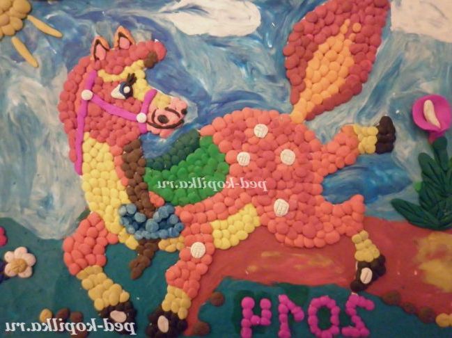 Пластилинография. Конячка