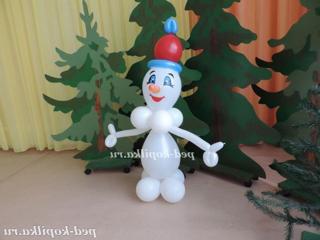 Сніговик з повітряних куль своїми руками