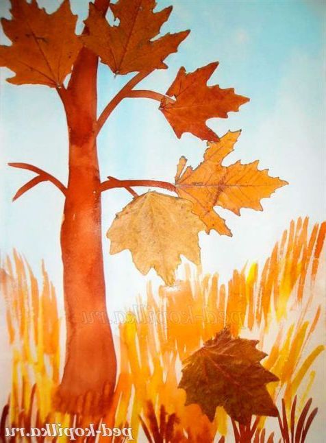 Аплікація Осінь в початковій школі