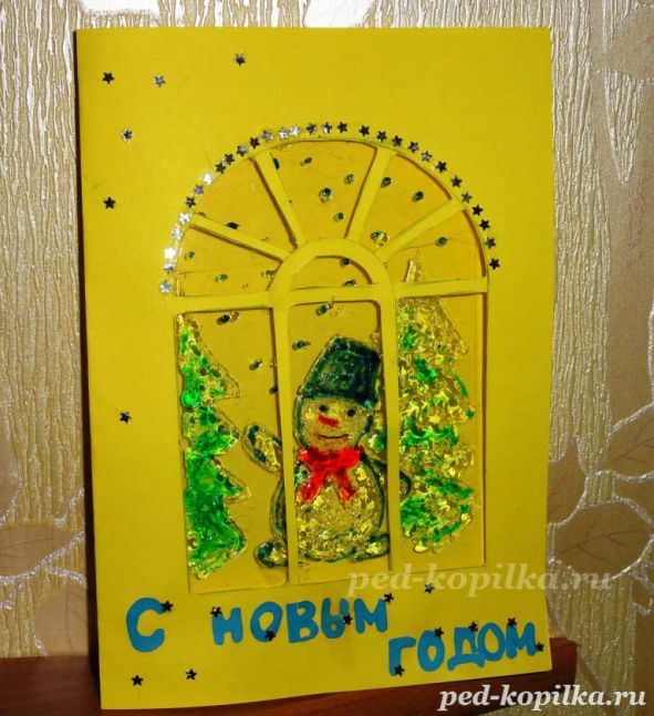 Новорічна листівка своїми руками