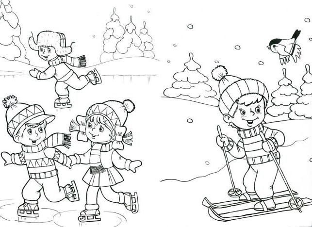 Розмальовка. Зима