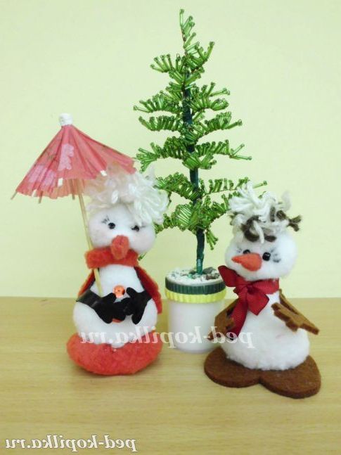 Сніговики з фетру своїми руками