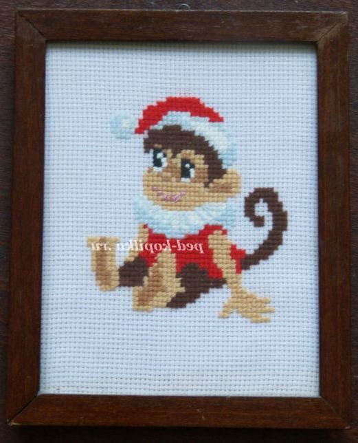Вишивка хрестом. Мавпочка