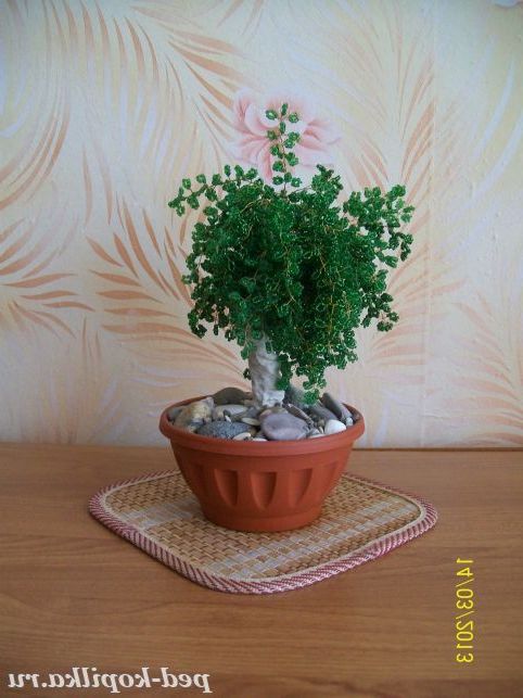 Плакуча верба з бісеру