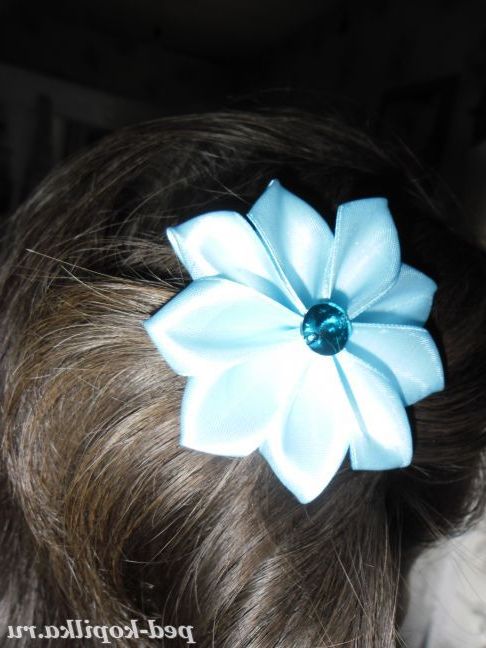 шпилька для волосся в техніці канзаші