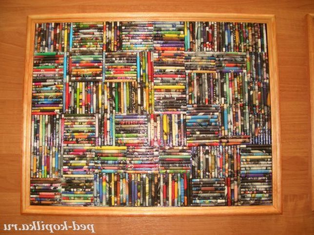 колаж з паперових трубочок 