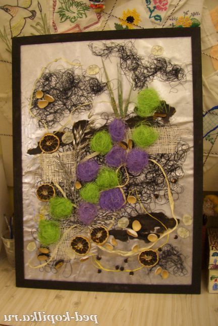 колаж з природного матеріалу 