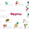 Розмальовки фрукти для дошкільнят