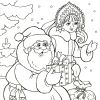 Розмальовка. Сніговик і Дід Мороз