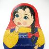 Розписна обробна дошка Матрьошка