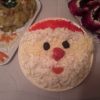 Новорічний салат. Дід Мороз