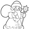 Розмальовка. Дід мороз з мішком подарунків