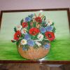 Кошик з польовими квітами /тістопластика/