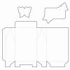 Шаблон коробочка з метеликом
