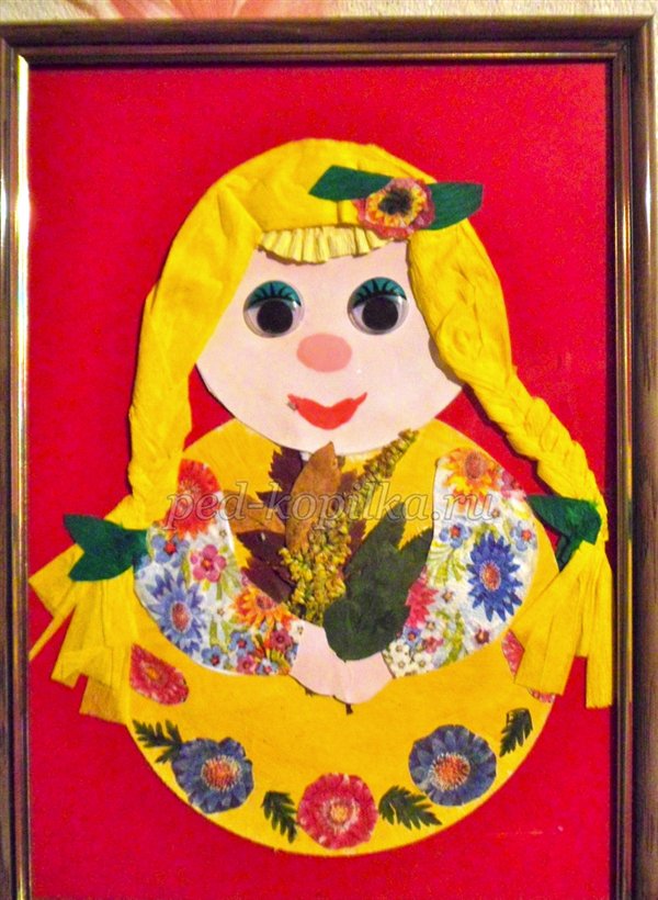 Осіння аплікація з паперу і листя. Майстер-клас