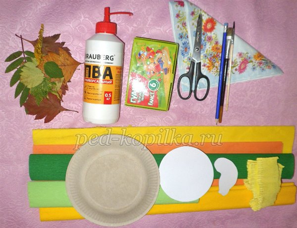 Осіння аплікація з паперу і листя. Майстер-клас