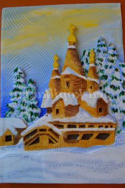 Майстер-клас з виготовлення панно методом об'ємної аплікації з пінопласту «Старий храм»