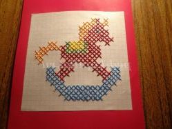 Майстер клас по рукоділлю (картон+нитки). Листівка з вишивкою хрестиком на картоні.