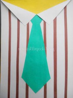 Листівка для тата. Майстер - клас «Сорочка»