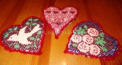 Майстер-клас «Магнітики - валентинки». Вишивка бісером.