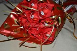 Майстер клас з виготовлення букета з цукерок «Полум'яне серце»