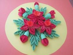 Майстер-клас. Декоративне панно «Квіти» у техніці квілінг.