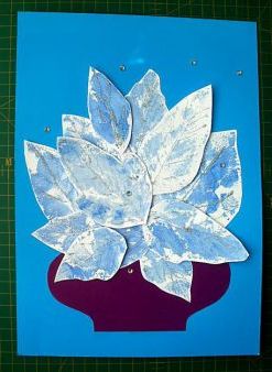 Майстер-клас. Нетрадиційна техніка малювання «Друк» листя на папері з елементами аплікації