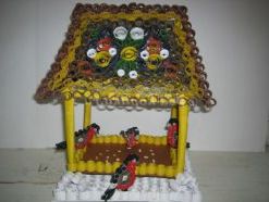 Годівниця для птахів у техніці квілінг своїми руками