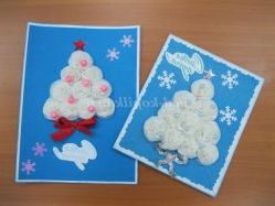 Майстер-клас «Новорічна листівка» (виготовлення пухнастої ялинки з гофрованого паперу)