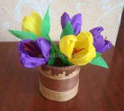 Майстер-клас. Букет крокусів для мами