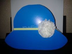 Майстер клас «Листівка у формі шапки з квіткою з серветки»