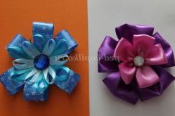 Гумки для волосся з атласної стрічки своїми руками. Майстер-клас