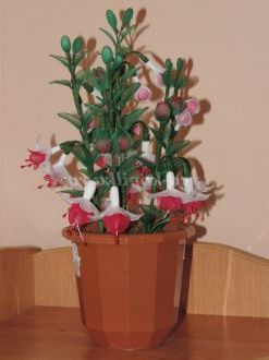 Фуксія з капронових колгот своїми руками. Майстер-клас