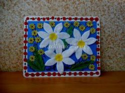 Майстер-клас. Виріб з ватяних дисків для дітей раннього дошкільного віку на тему: «Ніжні ромашки для Наташки»