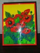 Майстер клас по роботі з пластиліном. Панно на склі: «Маки»